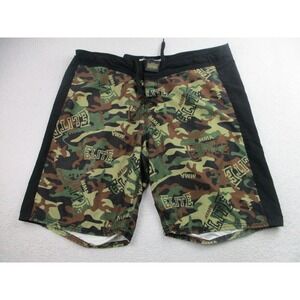 MMA Elite Fighting Shorts Mens XL Camo Black Boxing Workout Training Athletic